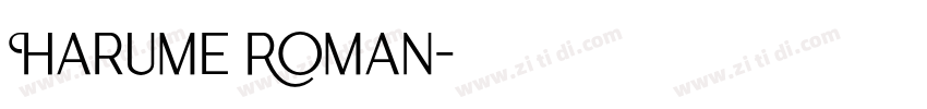 Harume Roman字体转换